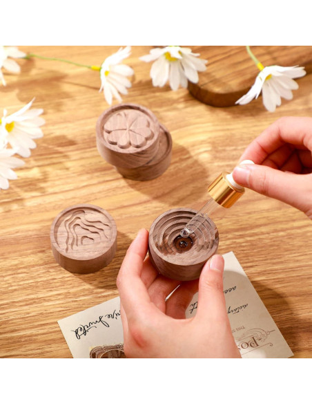 Difusores de Aceite Esencial de Madera Zhehao - 4 Piezas