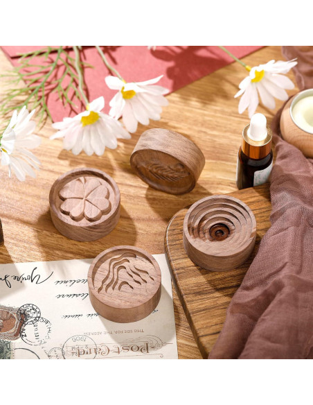 Difusores de Aceite Esencial de Madera Zhehao - 4 Piezas