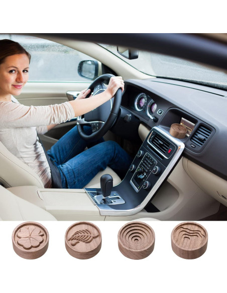 Difusores de Aceite Esencial de Madera Zhehao - 4 Piezas