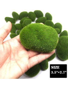 Rocas de Musgo Artificial Woohome 25 PCS Decorativas 2