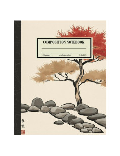 Cuaderno de Jardín Zen Japonés Tapa Blanda 120 Páginas