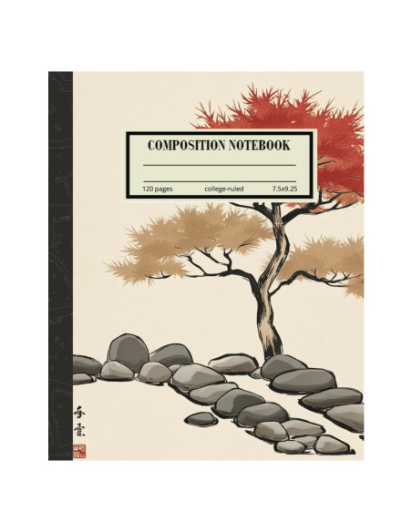 Cuaderno de Jardín Zen Japonés Tapa Blanda 120 Páginas