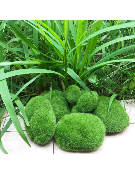 Rocas de Musgo Artificial Woohome 25 PCS Decorativas