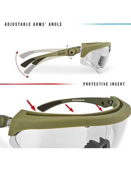 Gafas de Tiro Bertoni AF869 Antivaho y Irrompibles UV