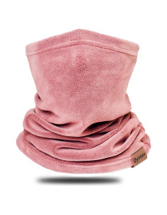 Calentador de Cuello de Invierno Gaiter Fleece 25x40cm Rosa