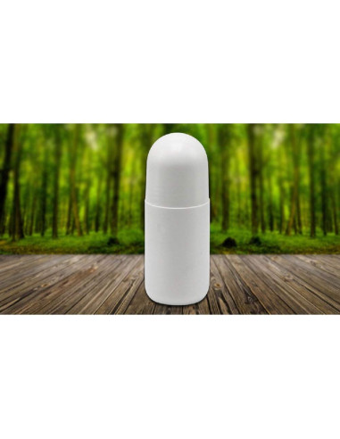 4 Botellas Vacías Rellenables Roll-on 50ml PE Blancas