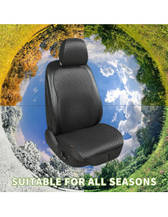 Cubierta de Asiento de Auto Newer, Protector Transpirable Negro 2