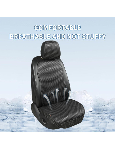 Cubierta de Asiento de Auto Newer, Protector Transpirable Negro