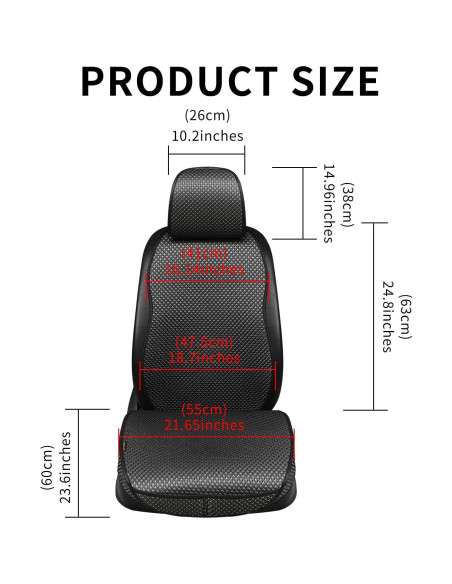 Cubierta de Asiento de Auto Newer, Protector Transpirable Negro