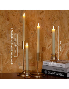 Velas LED Sin Llama AFINETH 3 Piezas 24.4 cm Marfil 2