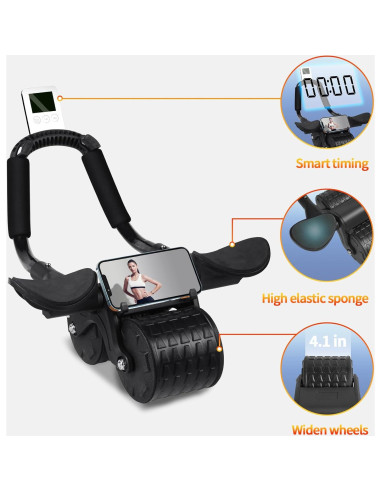 Rueda Abdominal Tixahi con Temporizador y Rebote Automático