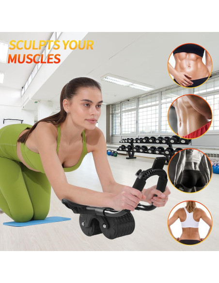 Rueda Abdominal Tixahi con Temporizador y Rebote Automático