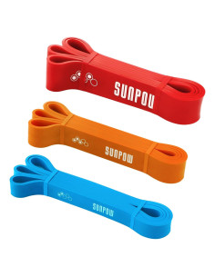 Bandas de Asistencia SUNPOW - Set de 3 Bandas de Resistencia 6.8-61.2 kg