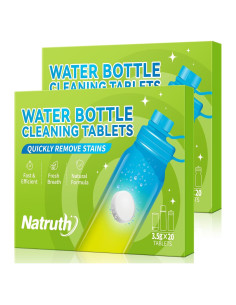 Tabletas de Limpieza NATRUTH 40 Unidades para Botellas de Agua