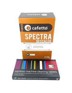 Paquete de limpieza Cafetto Cino Cleano 8 tabletas y 4 sachets