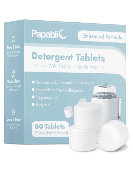 Tabletas de Jabón Detergente Papablic 60 Pcs para Biberones Tabletas de Jabón Detergente Papablic 60 Pcs para Biberones
