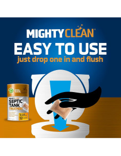 Cápsulas de Tratamiento de Tanque Séptico Mighty Clean - 12 Unidades 2
