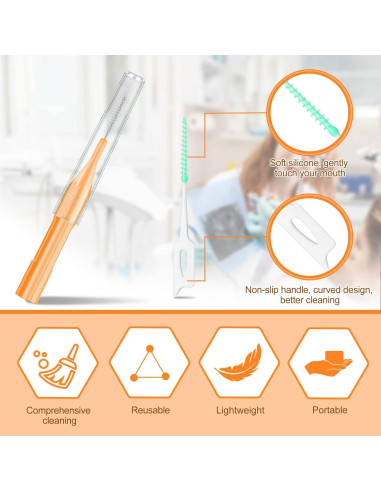 Zopeal 250 Piezas Cepillos Interdentales y Hilo Dental