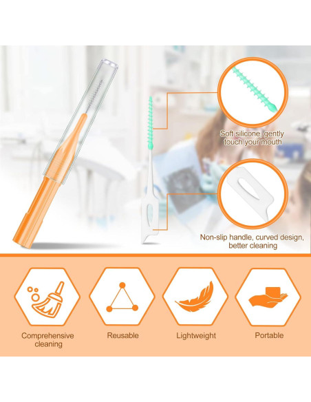 Zopeal 250 Piezas Cepillos Interdentales y Hilo Dental