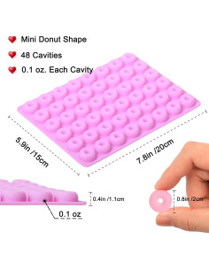 Molde de Silicona para Mini Donuts Amyandone 48 Cavidades 2