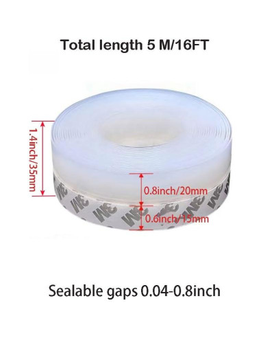 Tira de Sellado de Ventana Forfuture-go 5M 35mm Transparente