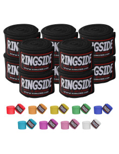 Envolturas de Mano Ringside Estilo Mexicano 5 Pares Negro