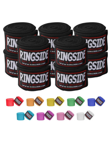 Envolturas de Mano Ringside Estilo Mexicano 5 Pares Negro