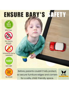 Protector de Bordes y Esquinas WEPOL para Bebés - 5.49m Negro 2