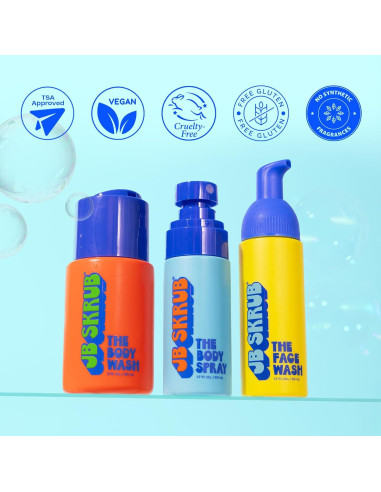 Set de Cuidado de la Piel Junior JB SKRUB - Gel, Spray y Limpiador