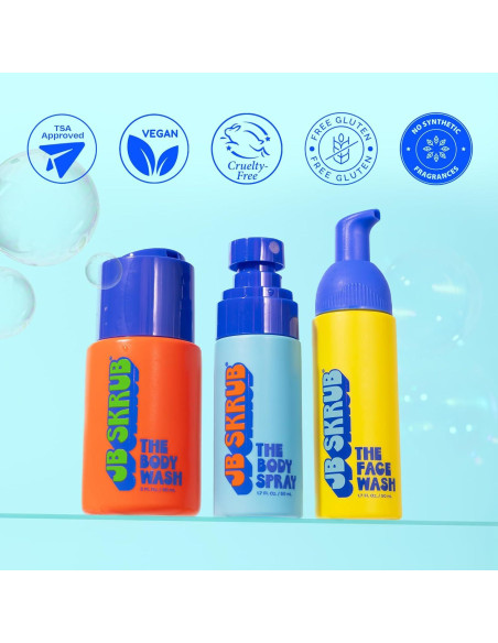 Set de Cuidado de la Piel Junior JB SKRUB - Gel, Spray y Limpiador