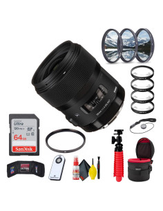 Lente Sigma 35mm f/1.4 DG HSM Art para Canon EF + 64GB SD