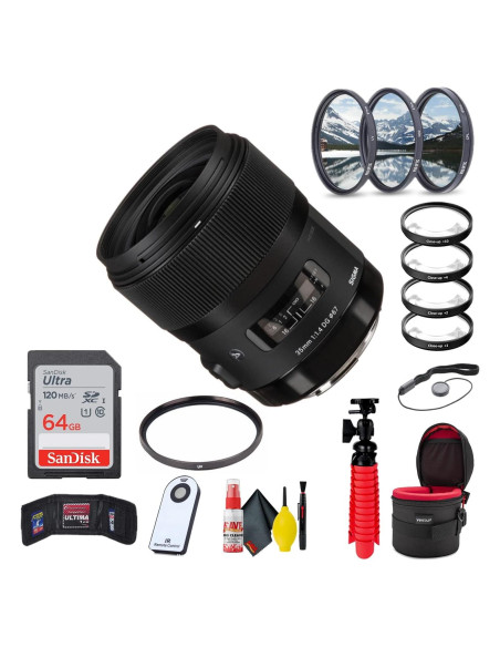 Lente Sigma 35mm f/1.4 DG HSM Art para Canon EF + 64GB SD Lente Sigma 35mm f/1.4 DG HSM Art para Canon EF + 64GB SD