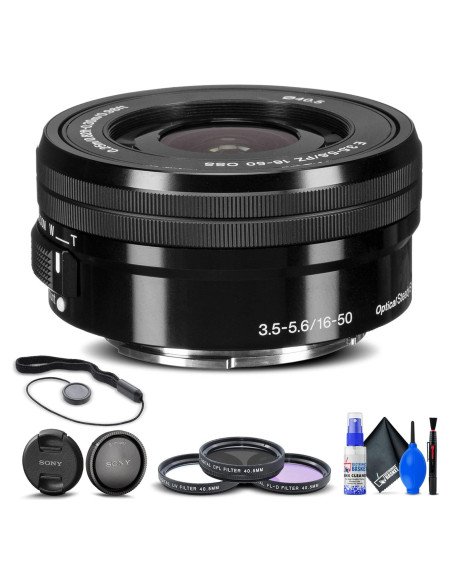Lente Sony E PZ 16-50mm f/3.5-5.6 OSS + Kit de Filtros Lente Sony E PZ 16-50mm f/3.5-5.6 OSS + Kit de Filtros