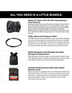 Lente Sigma 10-18mm F2.8 DC DN para Sony E + Filtro UV 67mm 2