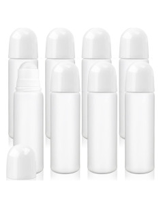 Paquete de 8 Botellas de Rodillo Cositina 100ml Plástico Blanco