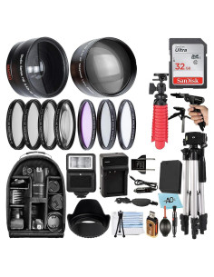 Kit de Accesorios 58mm A-Cell para Canon EOS T7, T6, T5, T3
