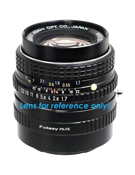 Adaptador de lente Fotasy PK a E para cámaras Sony Alpha