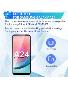 Reemplazo Lente de Cámara Samsung Galaxy A24 + Kit Herramientas 2
