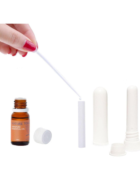 48 Tubos Inhaladores Nasales Zison para Aromaterapia Recargables