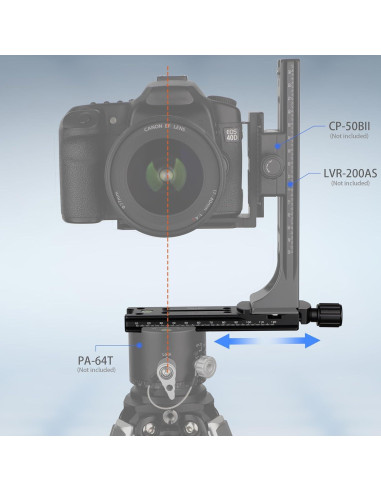 Riel Nodal Doble Cola de Milano Haoge LQR-140CP para Fotografía