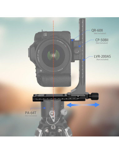 Riel Nodal Doble Cola de Milano Haoge LQR-140CP para Fotografía