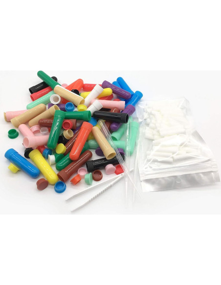 48 Tubos Inhaladores Nasales Zison para Aromaterapia Recargables