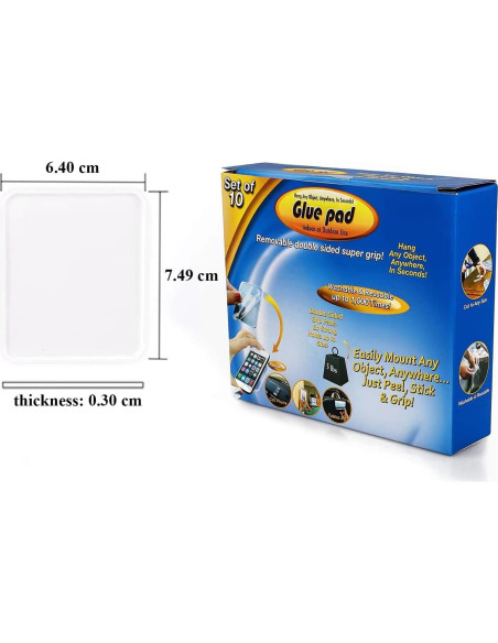 Almohadillas de Gel Antideslizantes Ywhomal 10 Piezas 75x64mm