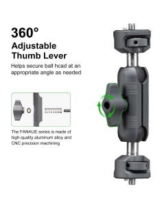 Soporte Articulado FANAUE para Cámara 1/4"-20 6kg Aluminio 2