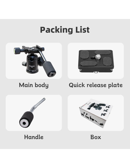 Cabezal Esférico Panorámico DMIDITIR con Placa Arca Suiza