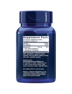 Suplemento de Magnesio L-Treonato Life Extension 90 Cápsulas 2