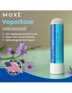 Inhalador Nasal Portátil MOXE VaporEase Aroma Mentol - 3 Unidades 2
