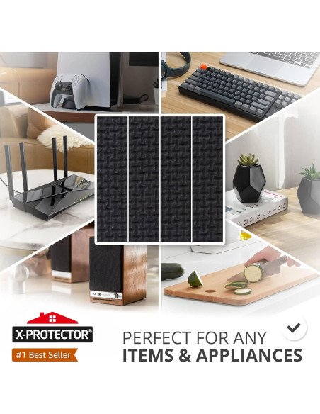 Almohadillas Antideslizantes X-PROTECTOR 8 Pcs 2.54x10.16 cm