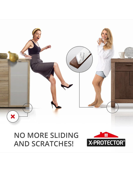 Almohadillas Antideslizantes X-PROTECTOR 8 Pcs 2.54x10.16 cm