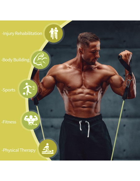Bandas de Resistencia VEICK 10-150LBS con Mangos y Accesorios